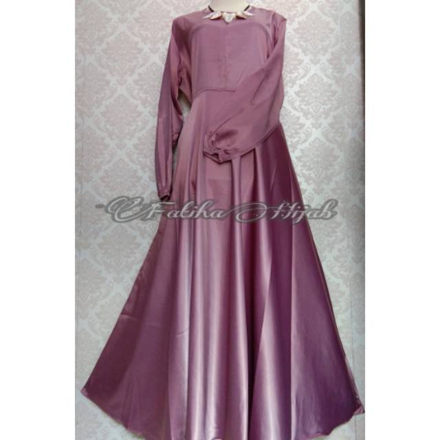 REALPICT Gamis satin Manggo Polos