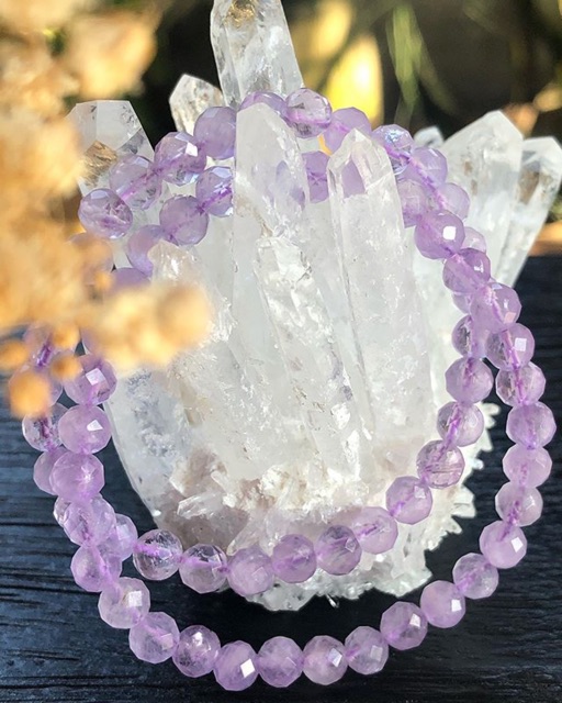 Lavender Quartz Faceted Small Size 6mm