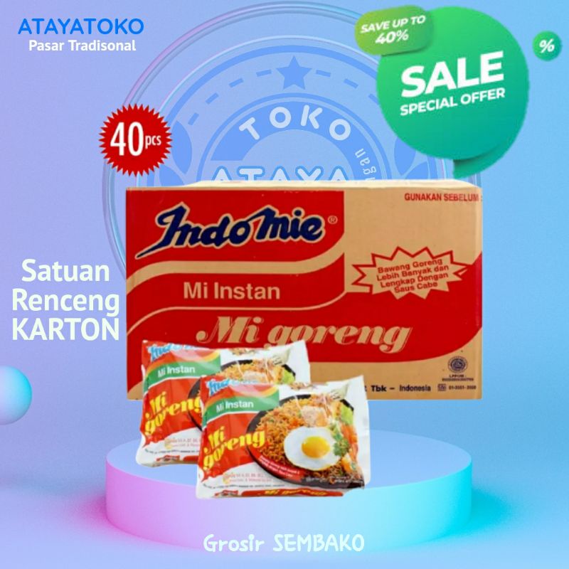 

INDOMIE Mie Instan goreng Mie Carton 40pcs x 70g karton