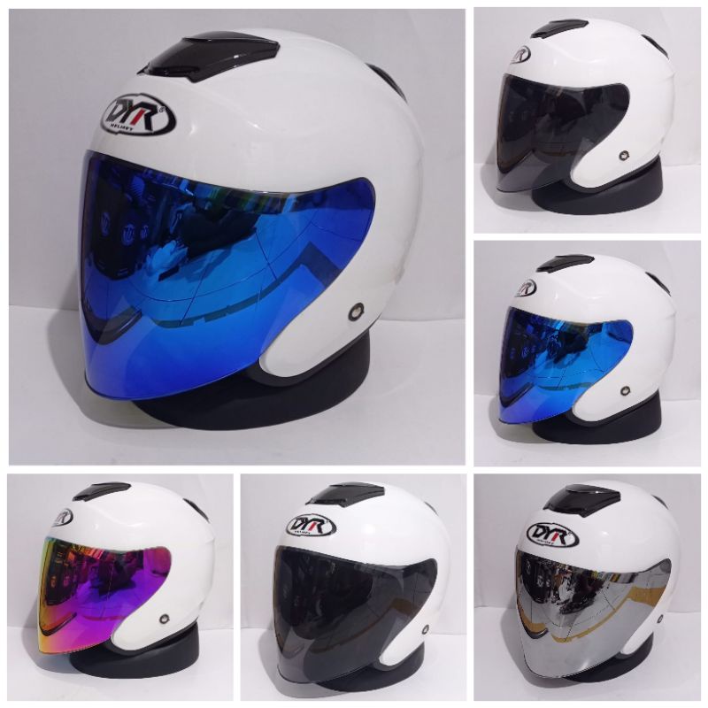 helm dyr osaka putih polos REPLIKA KYT KYOTO PUTIH toko helm majalengka