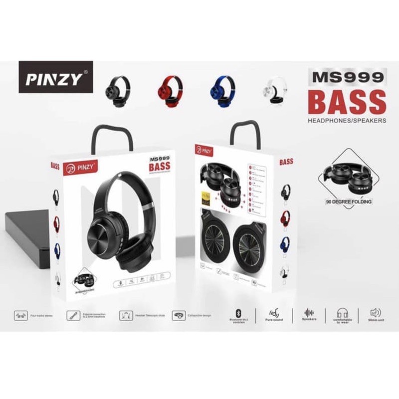 Headphone Extra Bass PINZY Wireless Stereo