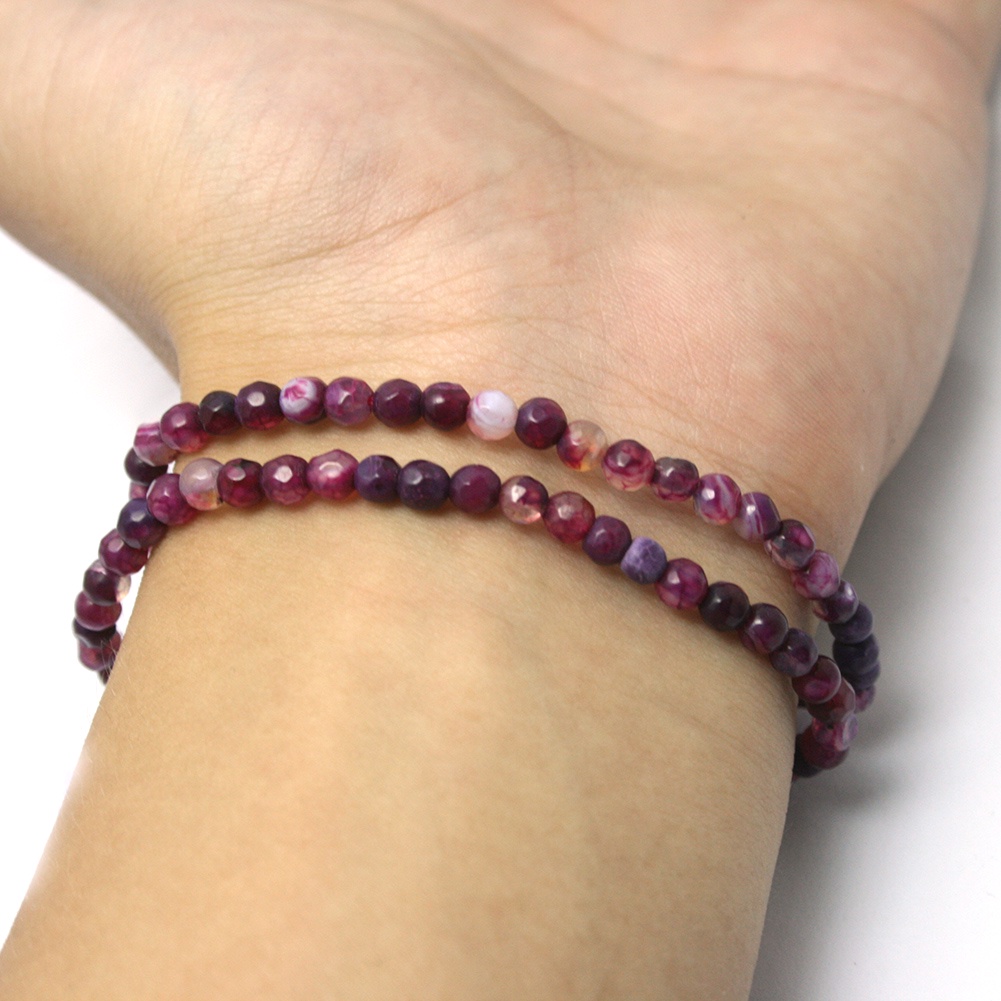 93pcs Manik-Manik Batu Carnelian Alami Ukuran 4mm Untuk Membuat Perhiasan Gelang