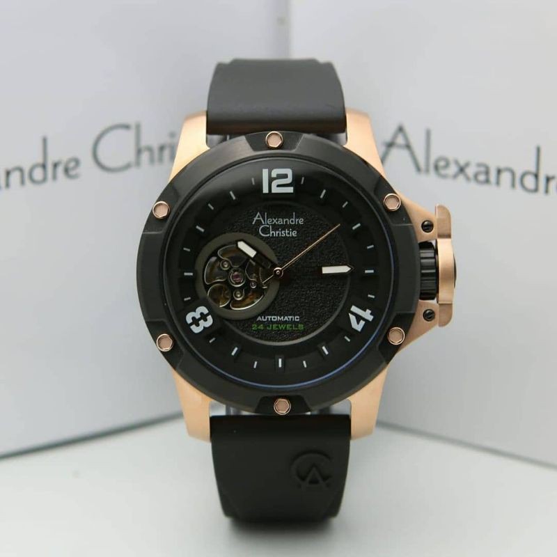 Jam Tangan Alexander Christie Black Rosegold ac6295