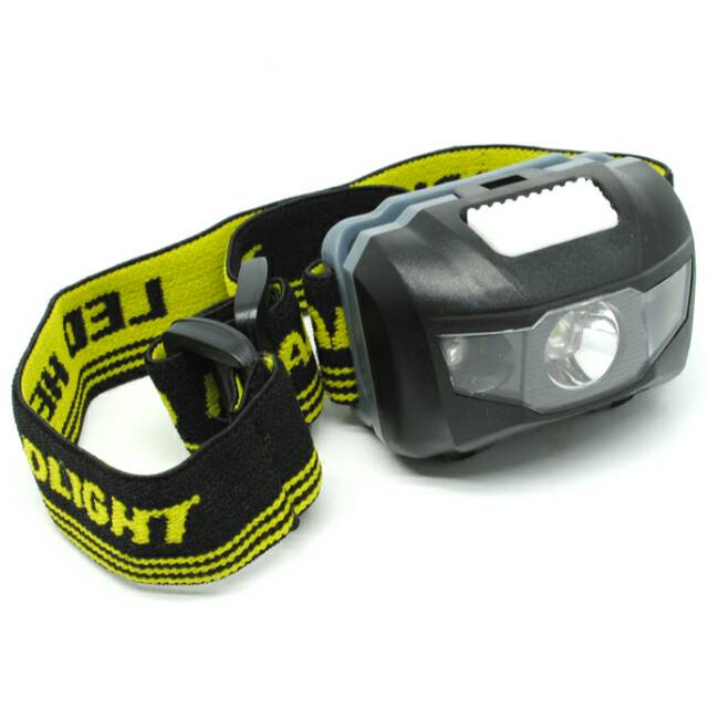 Senter Kepala Headlamp LED Multifunction Outdoor 3W - GD63 - Black