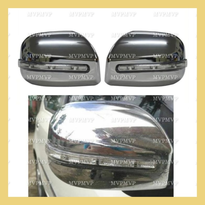Spion Cover Agya Ayla 2014 2015 2016 Model Ganti Chrome Lampu LED