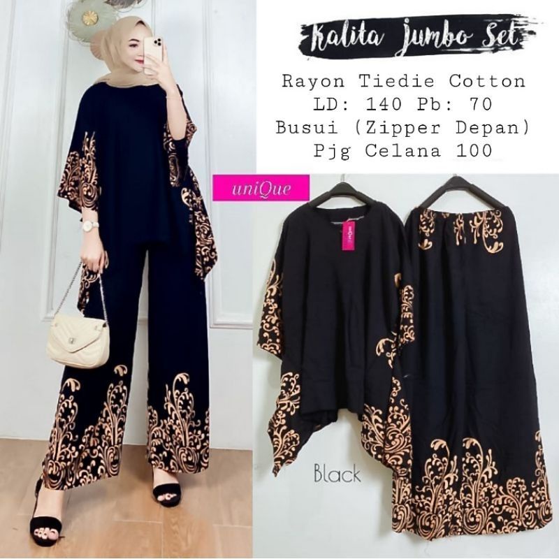 KALITA SETELAN WAKA JUMBO SET WAKA BAHAN RAYON TERBARU TIE DIE