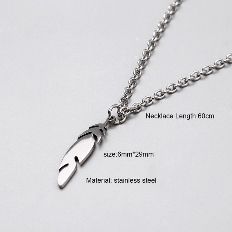 Kalung Liontin Panjang Bahan Stainless Steel Untuk Pria