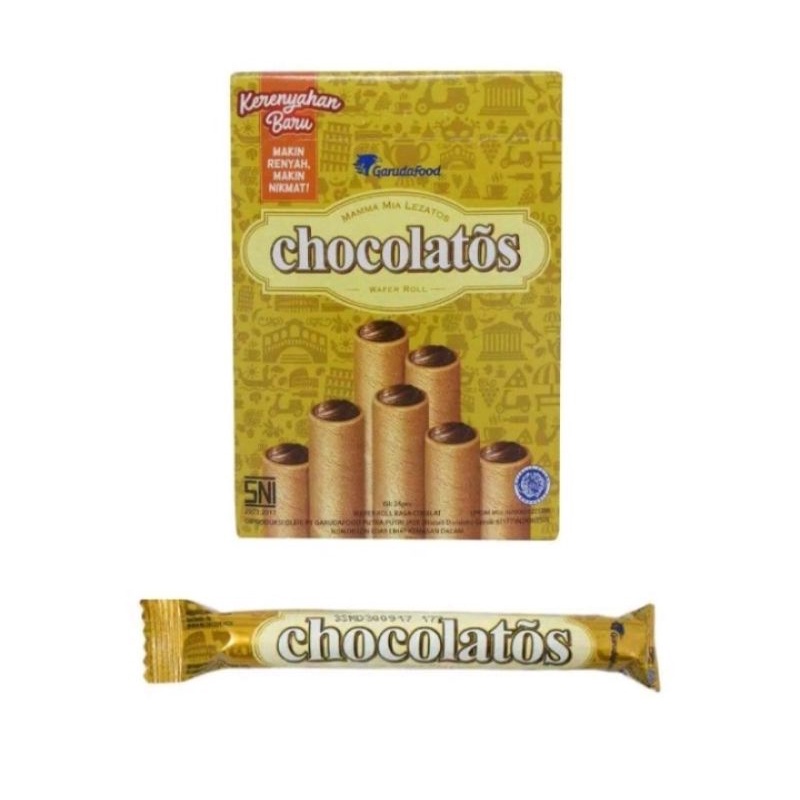 

GARUDA FOOD CHOCOLATOS WAFER ROLL BOX 24'S X 8.5GR - mamamia lezatos