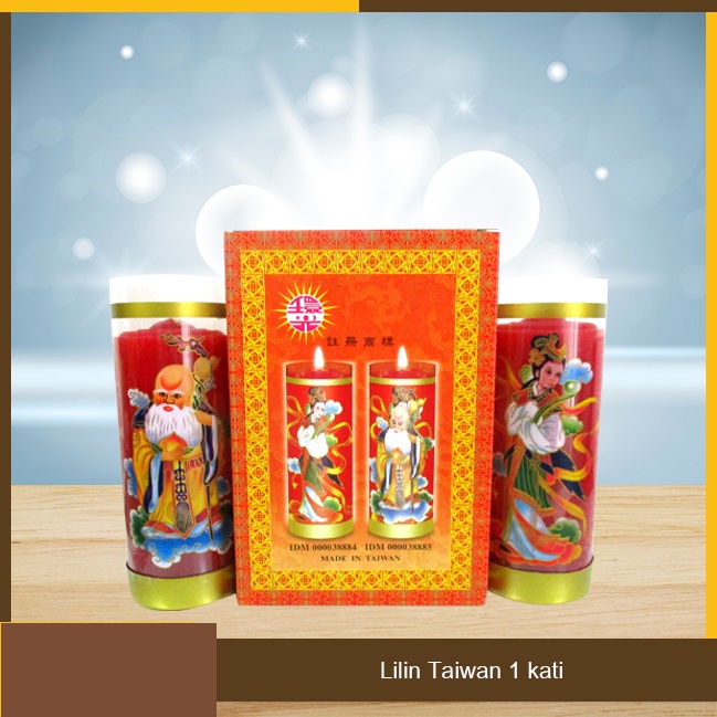 Lilin Puja Sembahyang Taiwan 1 Kati Merah