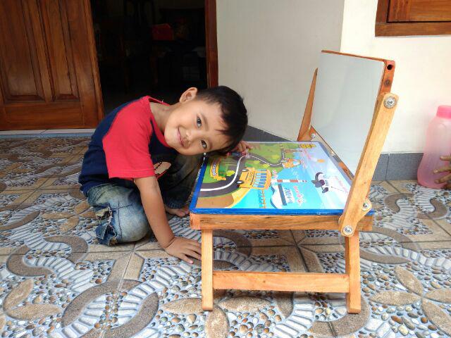 Meja Belajar Lipat Anak Meja Belajar Plus White Board Dengan Karakter Islami