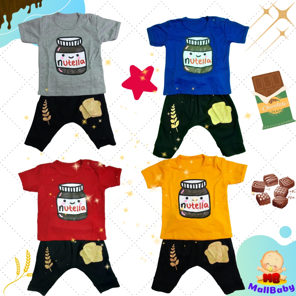 Baju Bayi Laki Laki 6-12 Bulan Setelan Bayi Laki Laki 1 Tahun Chocolate