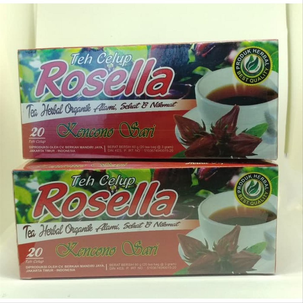 Teh seduh Bunga Rosella Merah Rosela Herbal Asli Original Netto +/- 100 gram