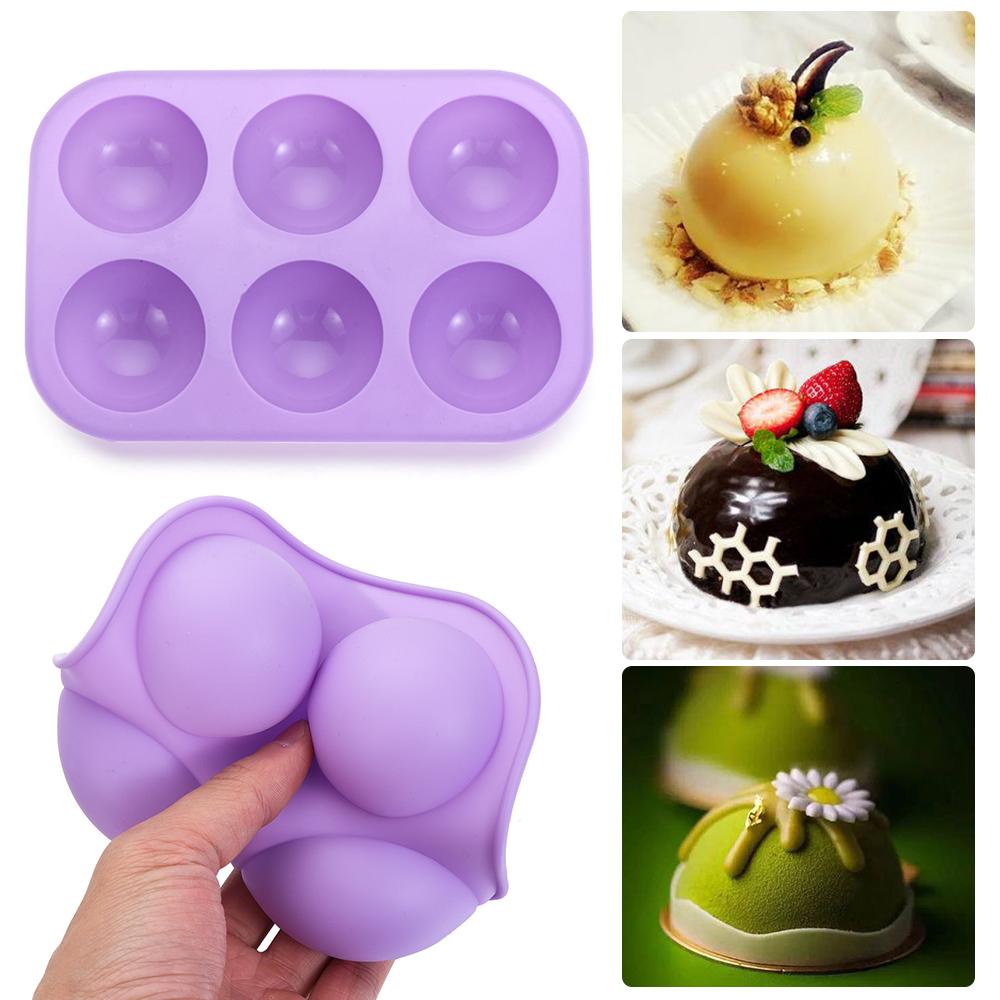 R-FLOWER Half Ball Sphere Cetakan Jelly Puding Permen Coklat Muffin Cake Pan