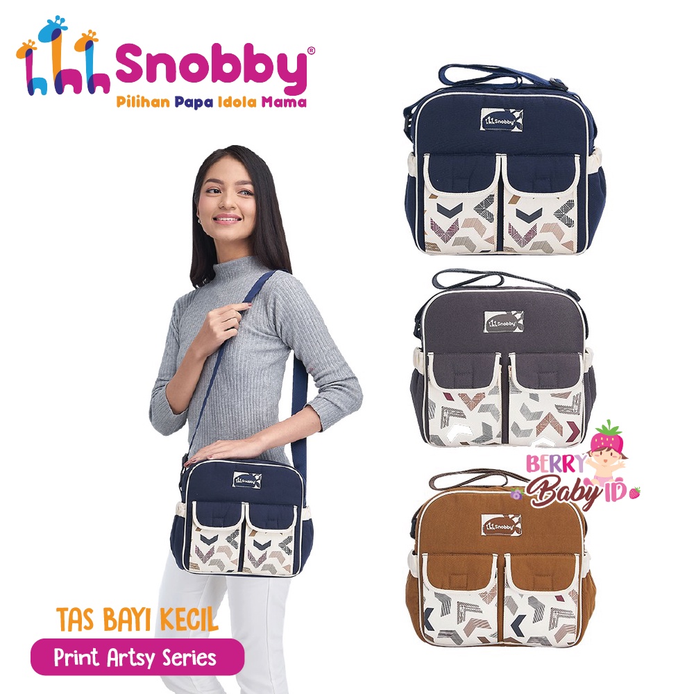 Snobby Tas Bayi Kecil Saku Depan Baby Travel Diaper Bag Multifungsi Berry Mart