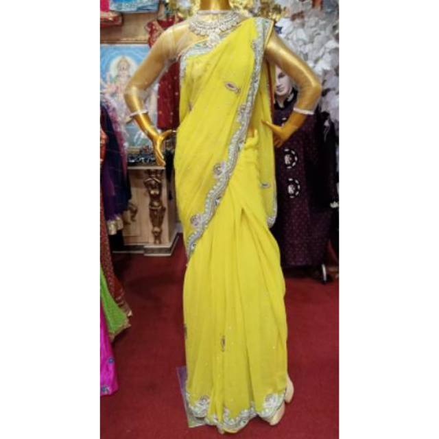 Saree india swarovsky asli / sari india / sarii
