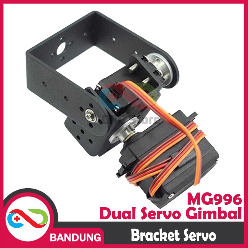 BRACKET SERVO MG995 MG996 DUAL SERVO GIMBAL ROBOT STEERING GEAR