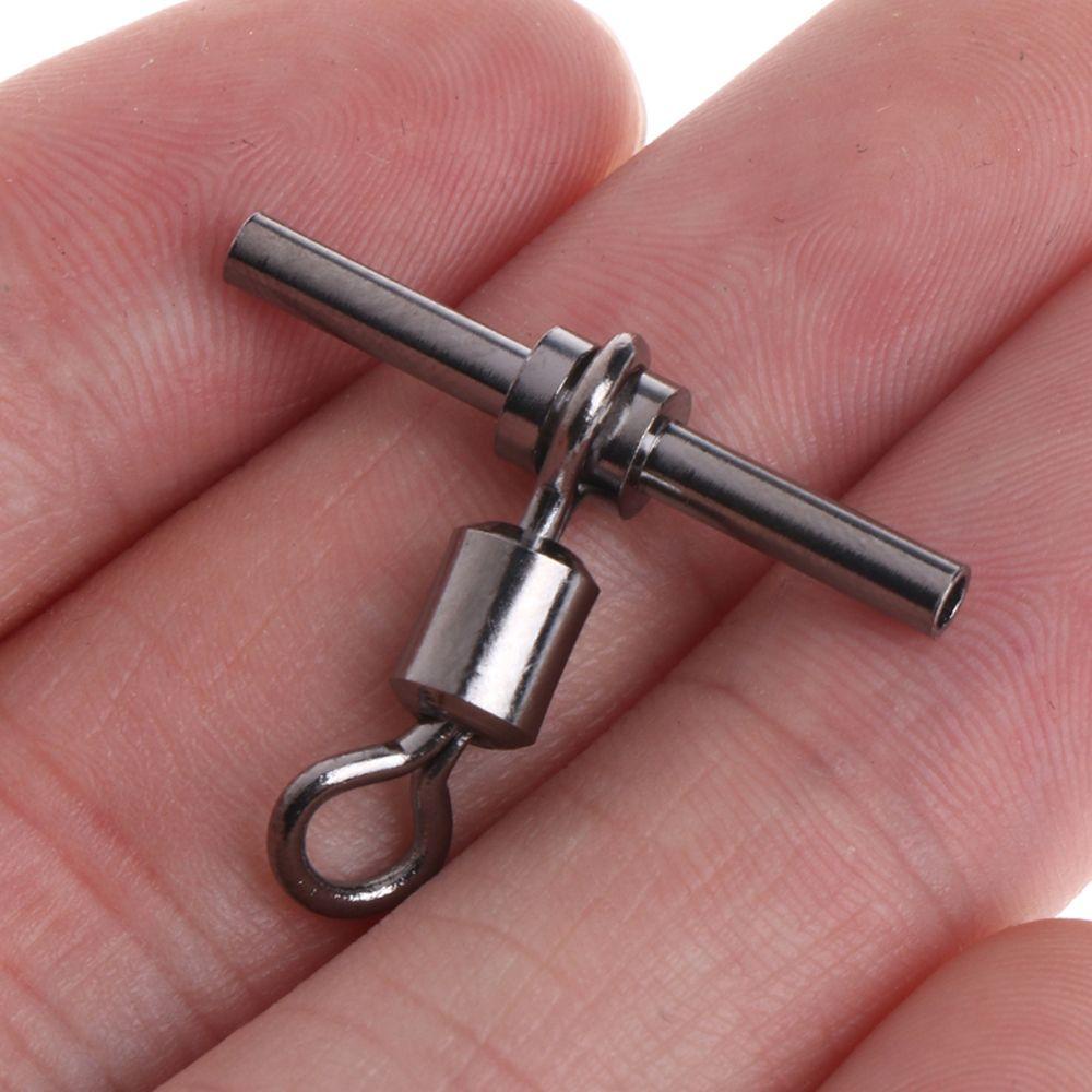 Lanfy Aksesoris Konektor Kail Pancing 10Pcs Cross Swivel Ball Bearing Fish Tool Rolling Swivel Garis Ikan Rolling Swivel