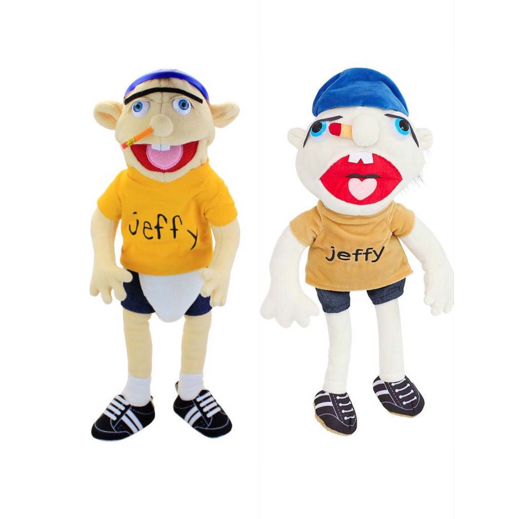 58cm Jeffy Hand Puppet Plush Doll Stuffed Toy Figure For Play House Kids Educational Gift Baby Children Fans Birthday Christmas