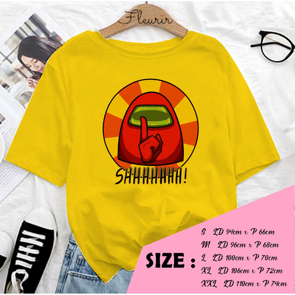 FLEURIR - KAOS US SHHHH LENGAN PENDEK TEE UNISEX WANITA PRIA