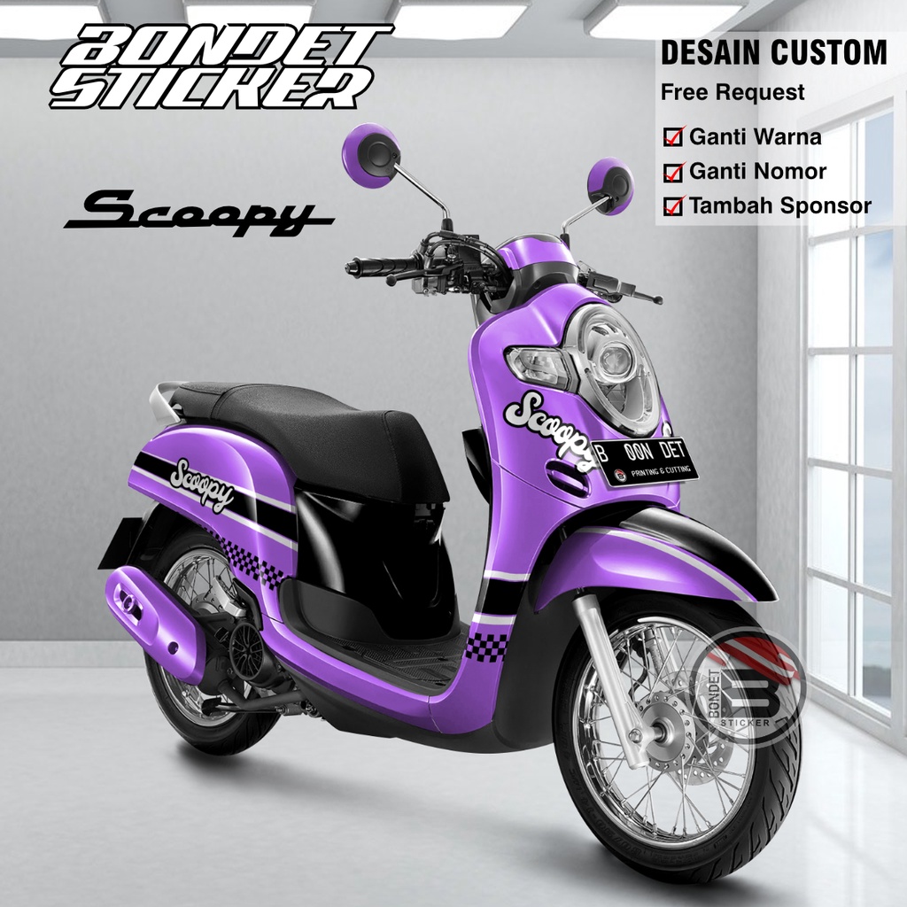 STICKER SCOOPY - DECAL MOTOR HONDA SCOOPY 2018-2019 FULL BODY