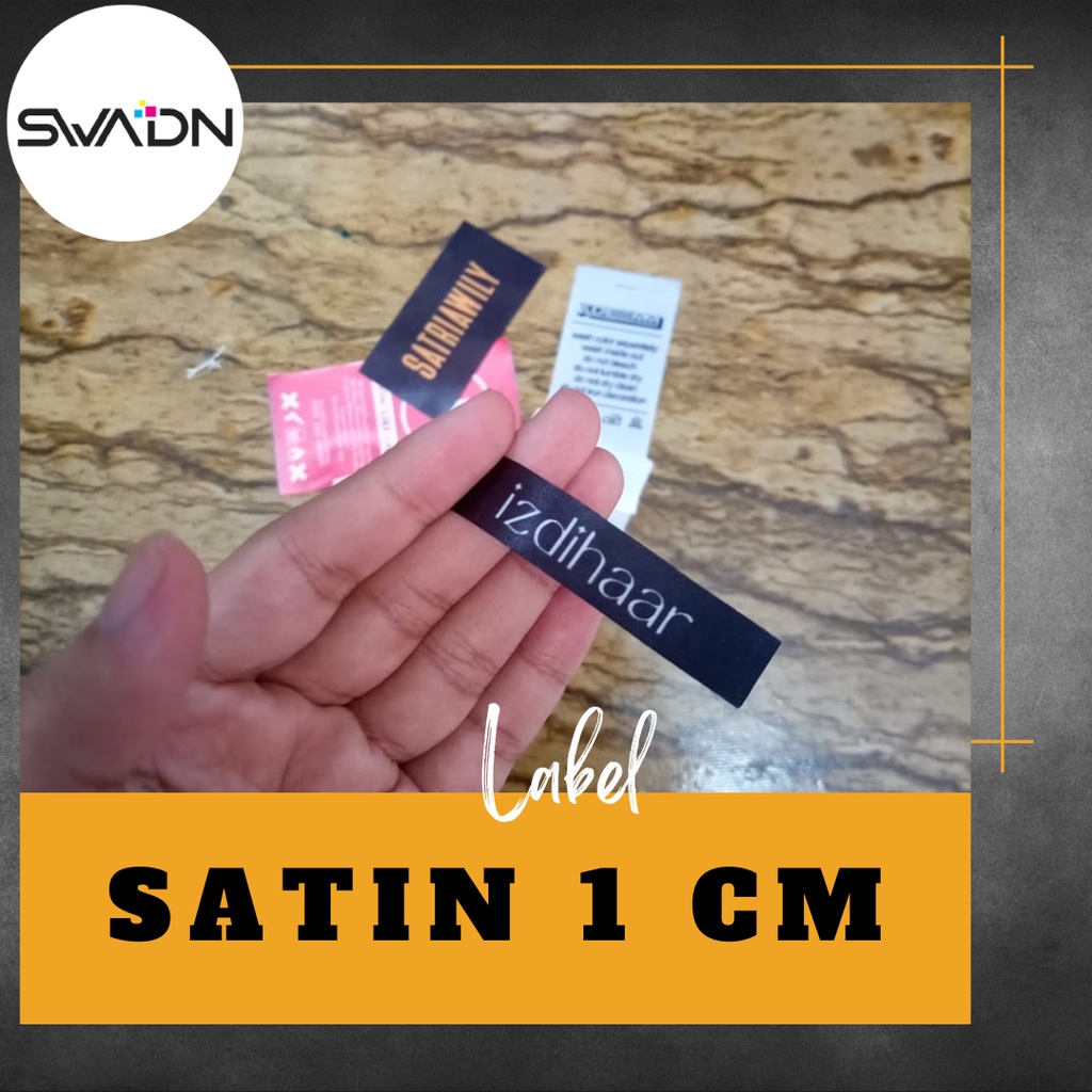 

LABEL HIJAB 1CM SATIN Label Baju Label Kaos Label celana Label Satin
