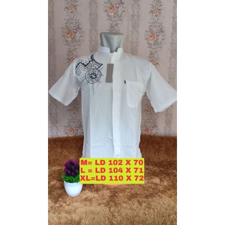 KOKO BORDIR | BAJU KOKO BORDIR | BAJU TAQWA | BAJU KOKO DEWASA WARNA PUTIH