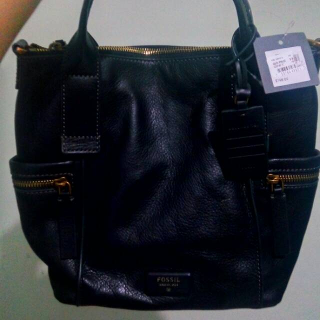Fossil Emerson Black Medium NWT