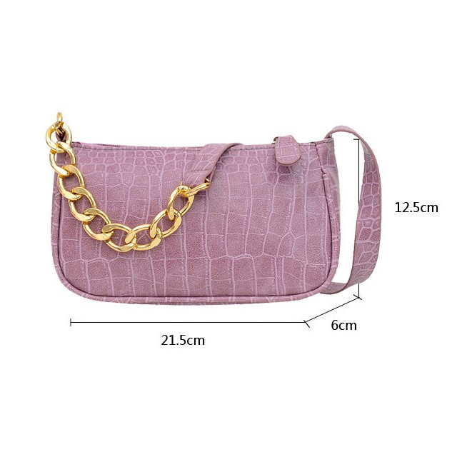 Amadela Story - Shoulder Bag Wanita Tas Bahu Wanita Tas Korea Fashion Import Tas Rantai Croco