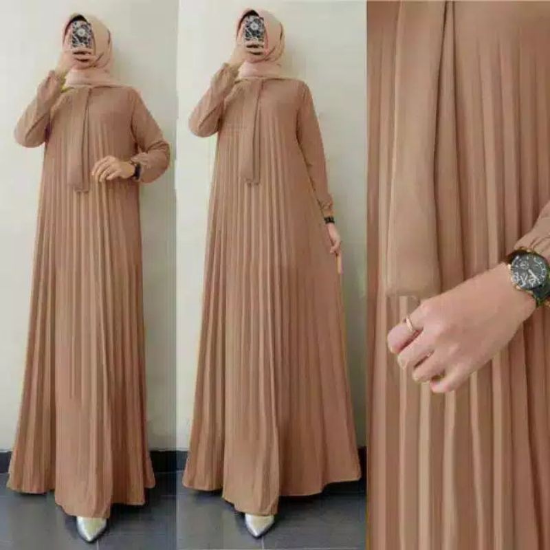 Gamis Plisket Maxy Jumbo