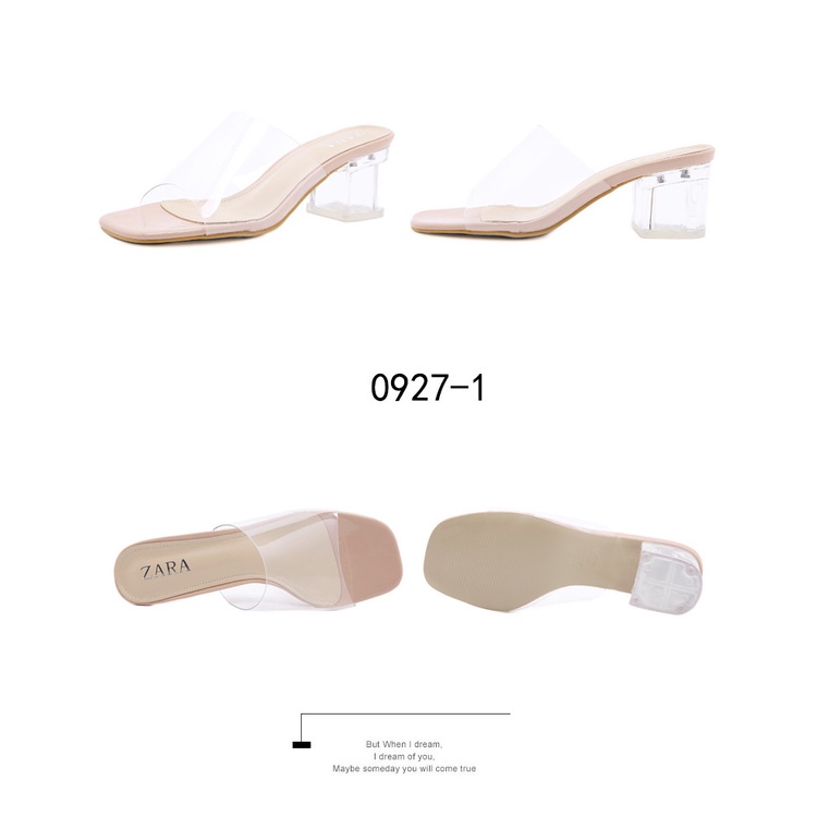 ZR Vinyl Mules With Methacrylate Heels  #0927-1