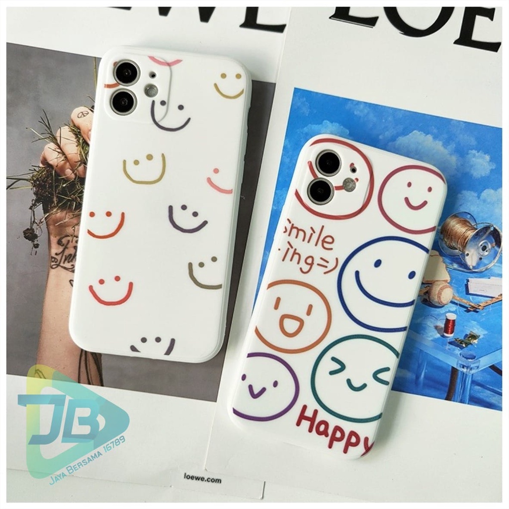 SOFTCASE MACARON PELINDUNG KAMERA CUSTOM SMILE OPPO VIVO SAMSUNG REALME XIAOMI IPHONE INFINIX FOR ALL TYPE JB5861