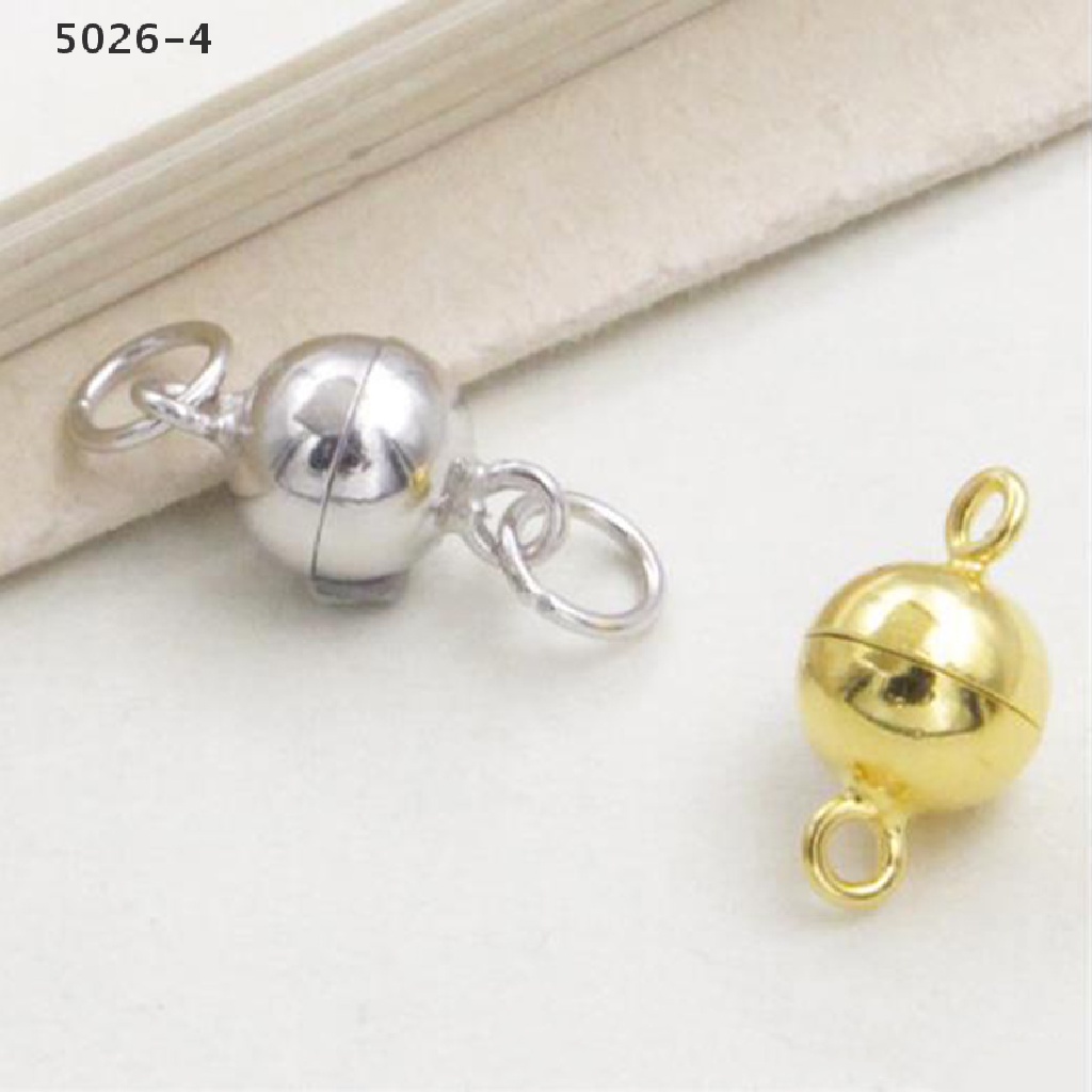 5026-4 10pcs Magnetic Lobster Clasps Buckle Hook Round Ball DIY Jewelry Making Findings 5026-4