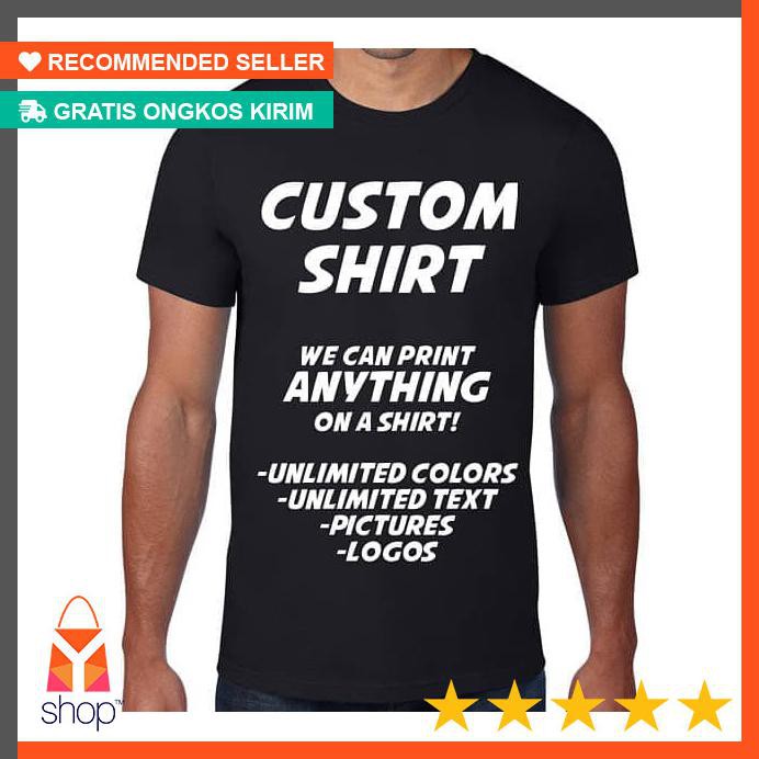 SANGAT BAGUS  * Jasa Digital Printing Kaos Putih Satuan Custom DTG Sablon Print A4