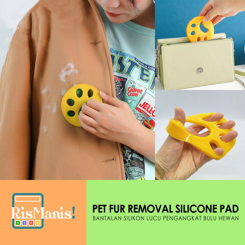 PET FUR REMOVAL SILICONE PAD - Silikon Pengangkat Bulu Kucing Anjing Bantalan Karet Pembersih Debu