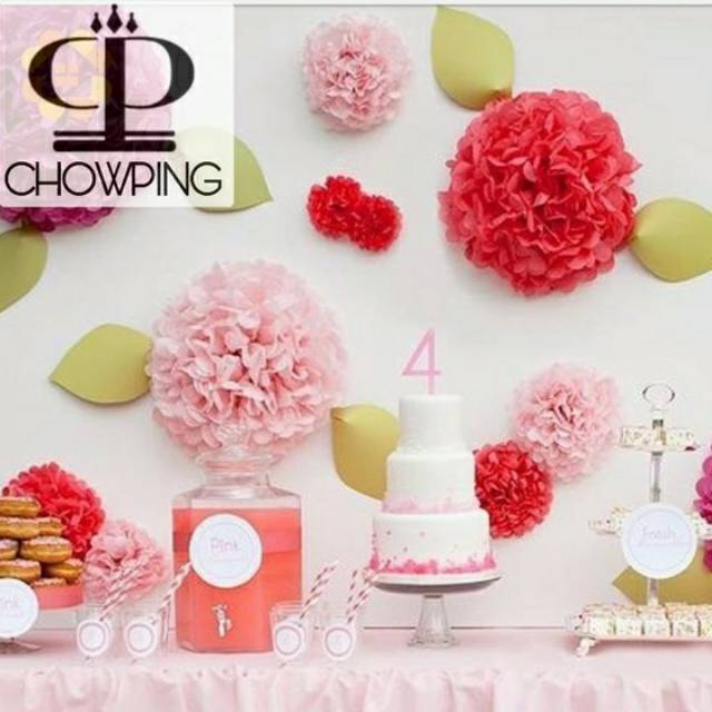 

POMPOM FLOWER 30CM / POMPOM BUNGA KERTAS