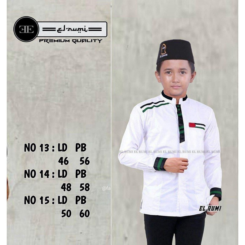 Baju Koko Anak-Baju Koko Anak Santri-Baju Koko Anak El Rumi-Baju Koko Anak Artis