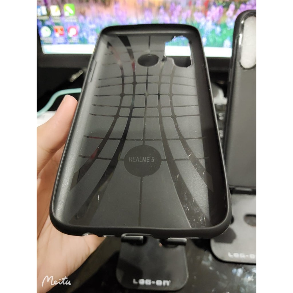 Auto Focus Realme 5i 6.52 inchi Leather Soft Case Realme 5s Auto Fokus Motif Kulit Jeruk