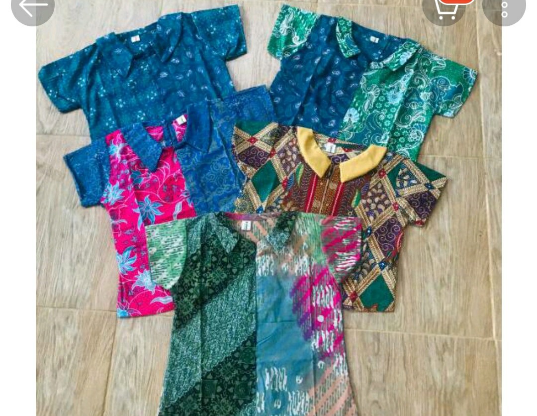 Kemeja Blus Batik Anak Perempuan Bisa Seragam Sekolah Atasan Batik Anak Cewek Berkerah Sopan Bagus