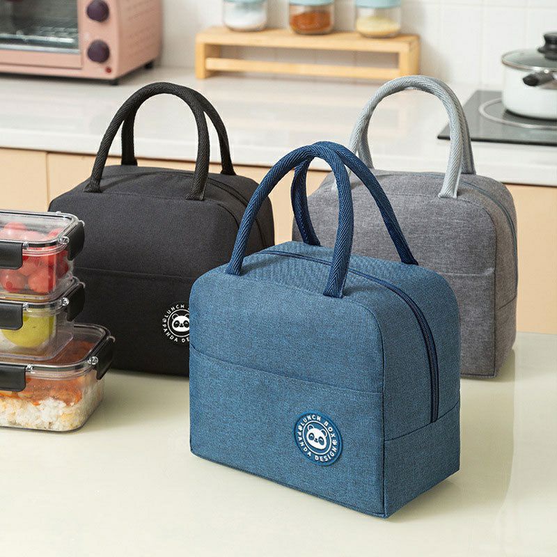 ~ PIYOSHI08 ~ Tas Bekal Kantor Sekolah Anak Penyimpanan ASI Motif &amp; Polos Panda / Cooler Lunch Bag PD123