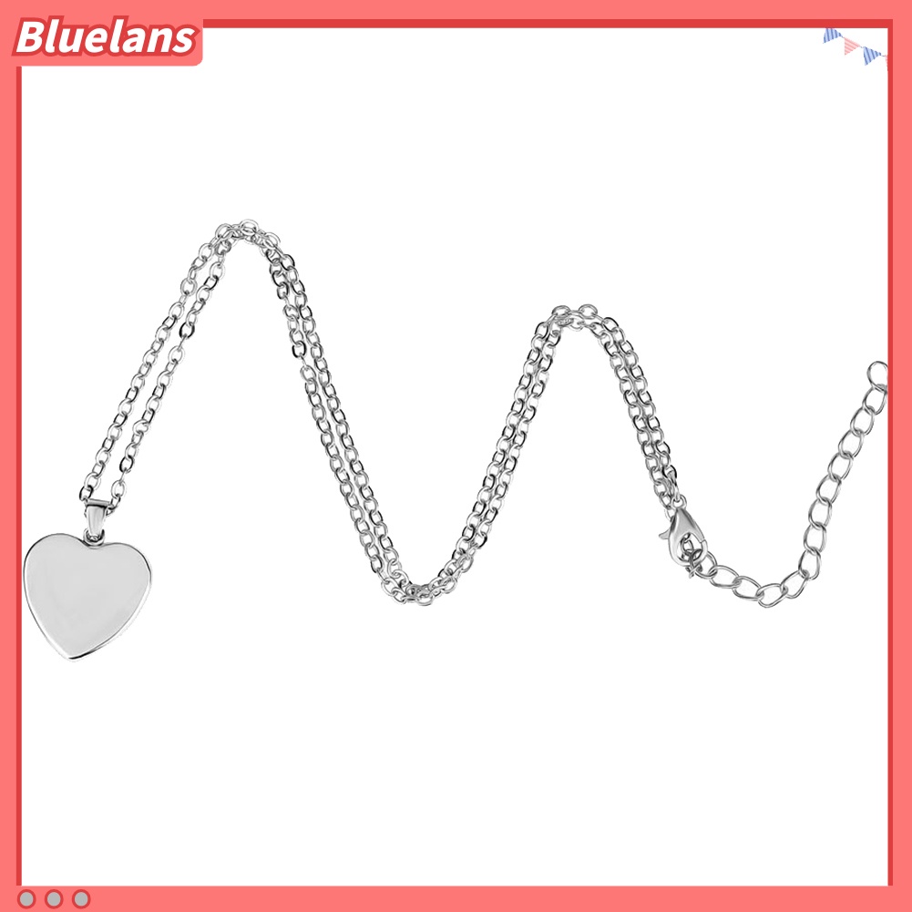 Bluelans Love Heart Necklace Fashion Charming Glass 12 Zodiac Constellations Sign Pendant for Women