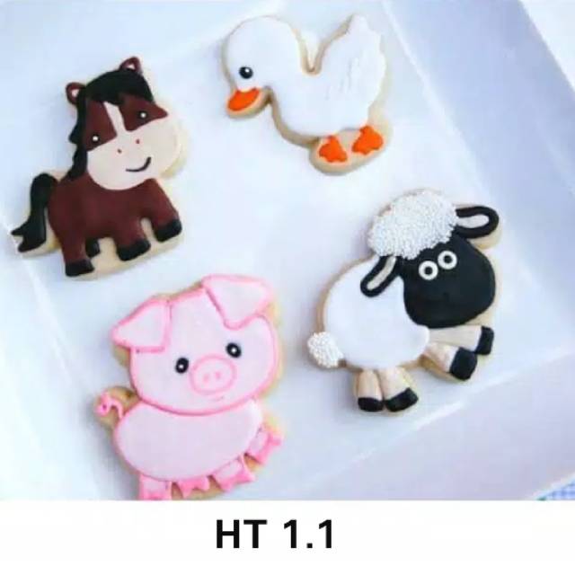 

IHANALICIOUS Butter Cookies Hewan Ternak 1 Kuda kambing ayam bebek (kukis hias karakter)