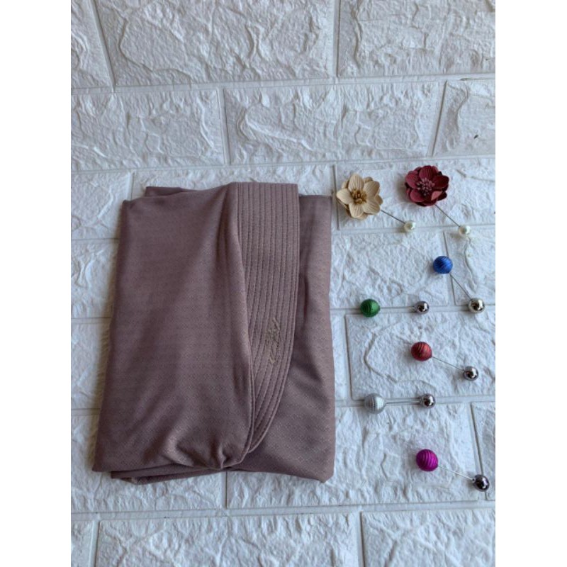 (Original Arey) YUMNA•• Kerudung instan•° Jilbab Instan Jersey-Kopi Susu