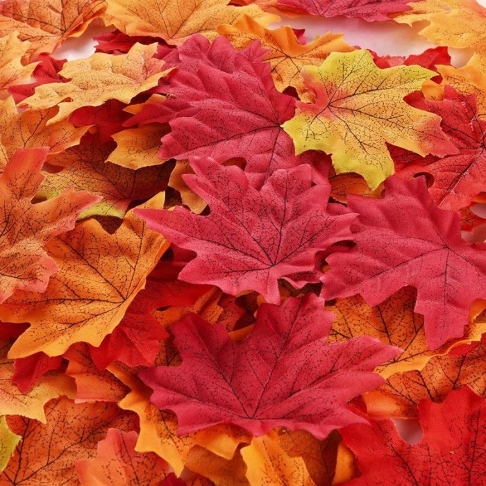 Triple W Maple Leaves Artificial Daun Maple Palsu Fotografi Dekorasi