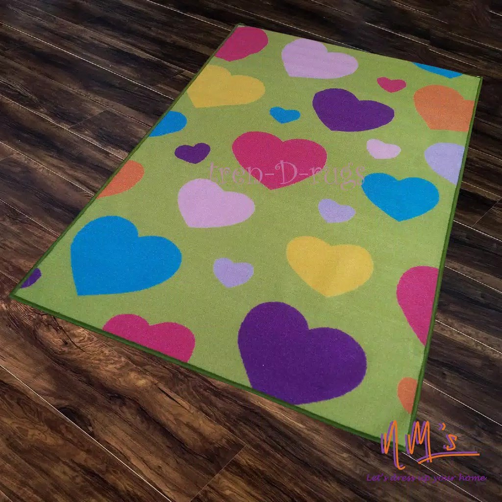 Tren-d-rugs Karpet Love Hati Permadani Alas Lantai Kamar Tidur Ruang Tamu Anti Slip 150 X 200 Cm