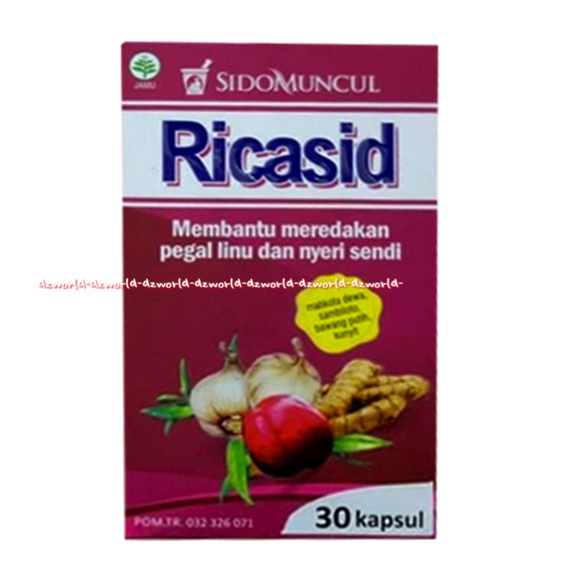 Sidomuncul Ricasid 30kapsul Obat Untuk Linu Sendi Asam Urat Sido Muncul