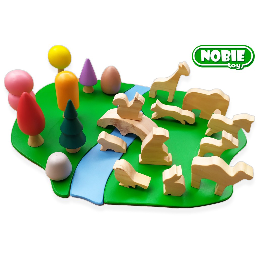 Nobie Diorama hutan (mainan kayu edukasi/open ended tpys)