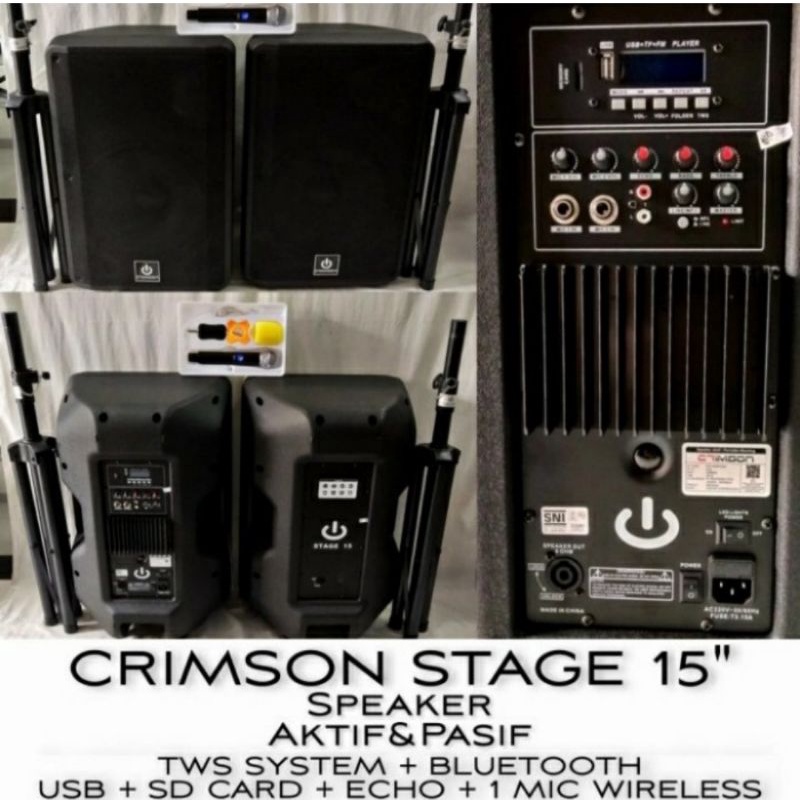 SPEAKER PASIF PASIF CRIMSON STAGE15 STAGE 15 STASLGE CR 15; ORIGINAL