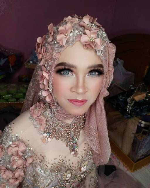 Pashmina Rajut Glitter / Hijab Pengantin