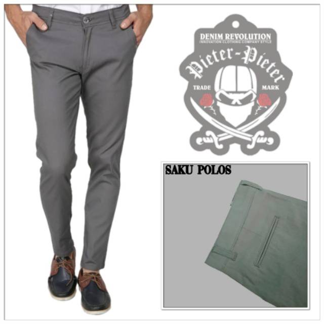 PIETER PIETER CELANA CHINO JUMBO BIG SIZE BESAR UKURAN 27-38 MAN KEKINIAN HITS MAROON HIJAU GREY