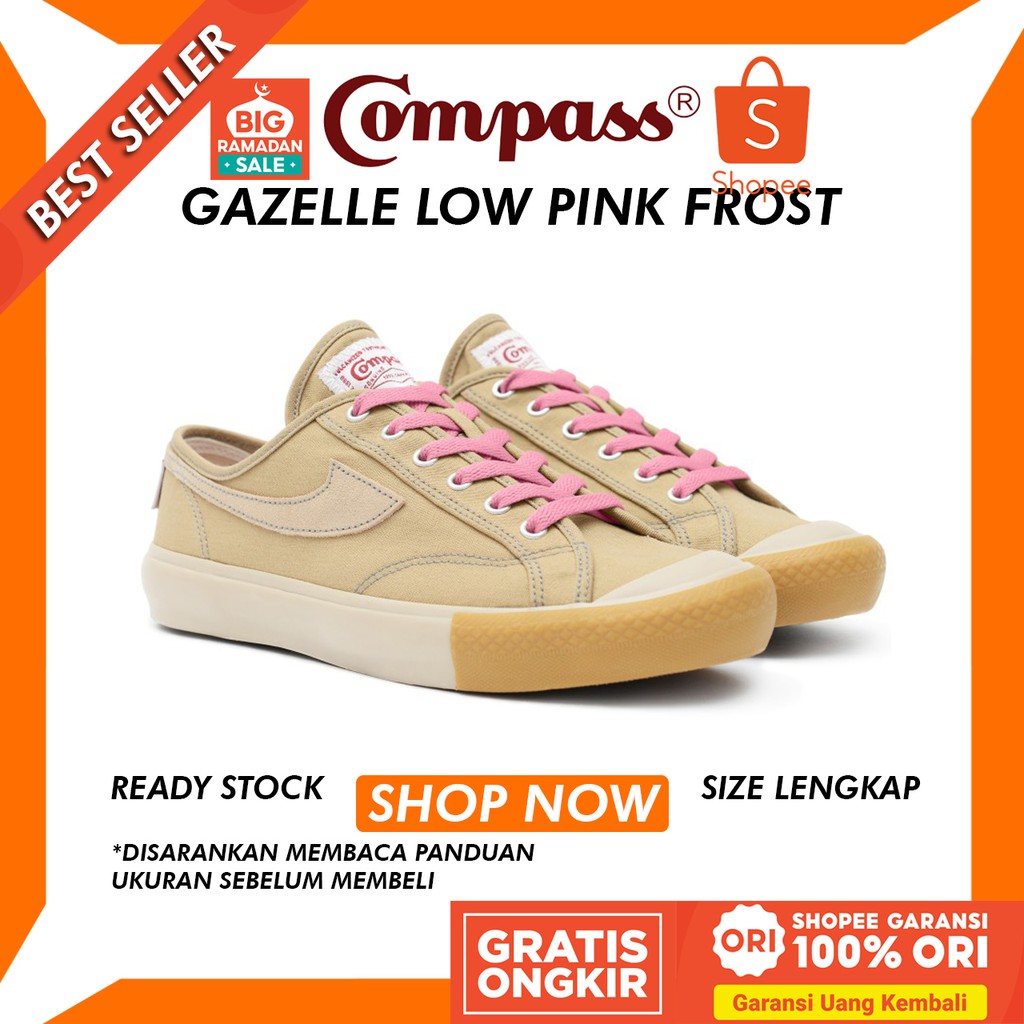 Sepatu Compass Gazelle Low Pink Frost Original